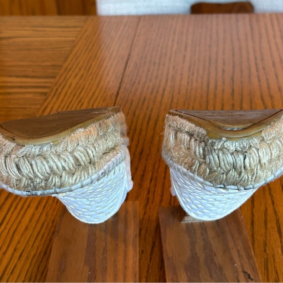 Loeffler Randall White Leather Die Cut Design Espadrilles Loafers Size 36 EU - Picture 7 of 9